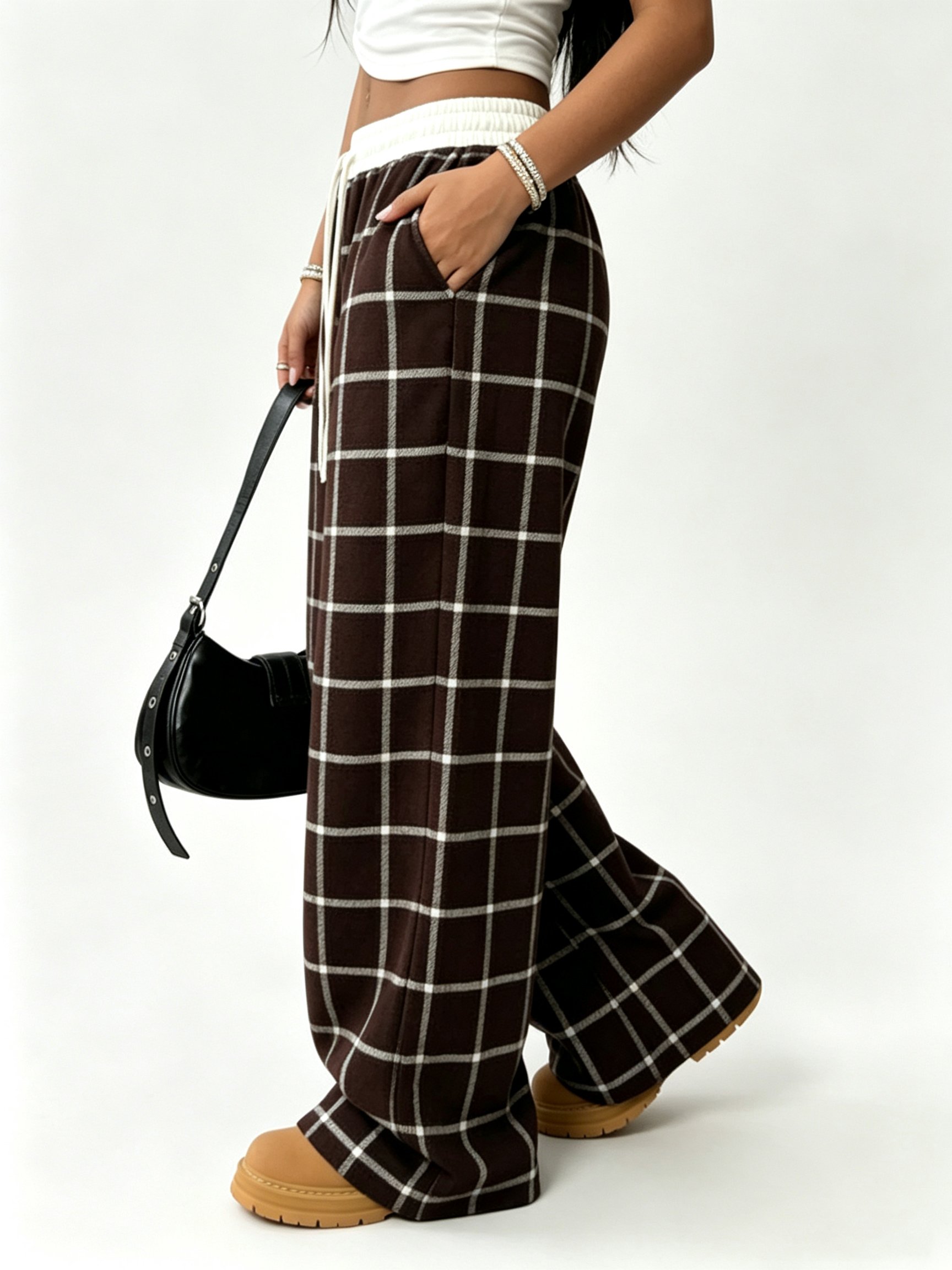 Women's Plaid Lounge Pajama Pants - Full Length
