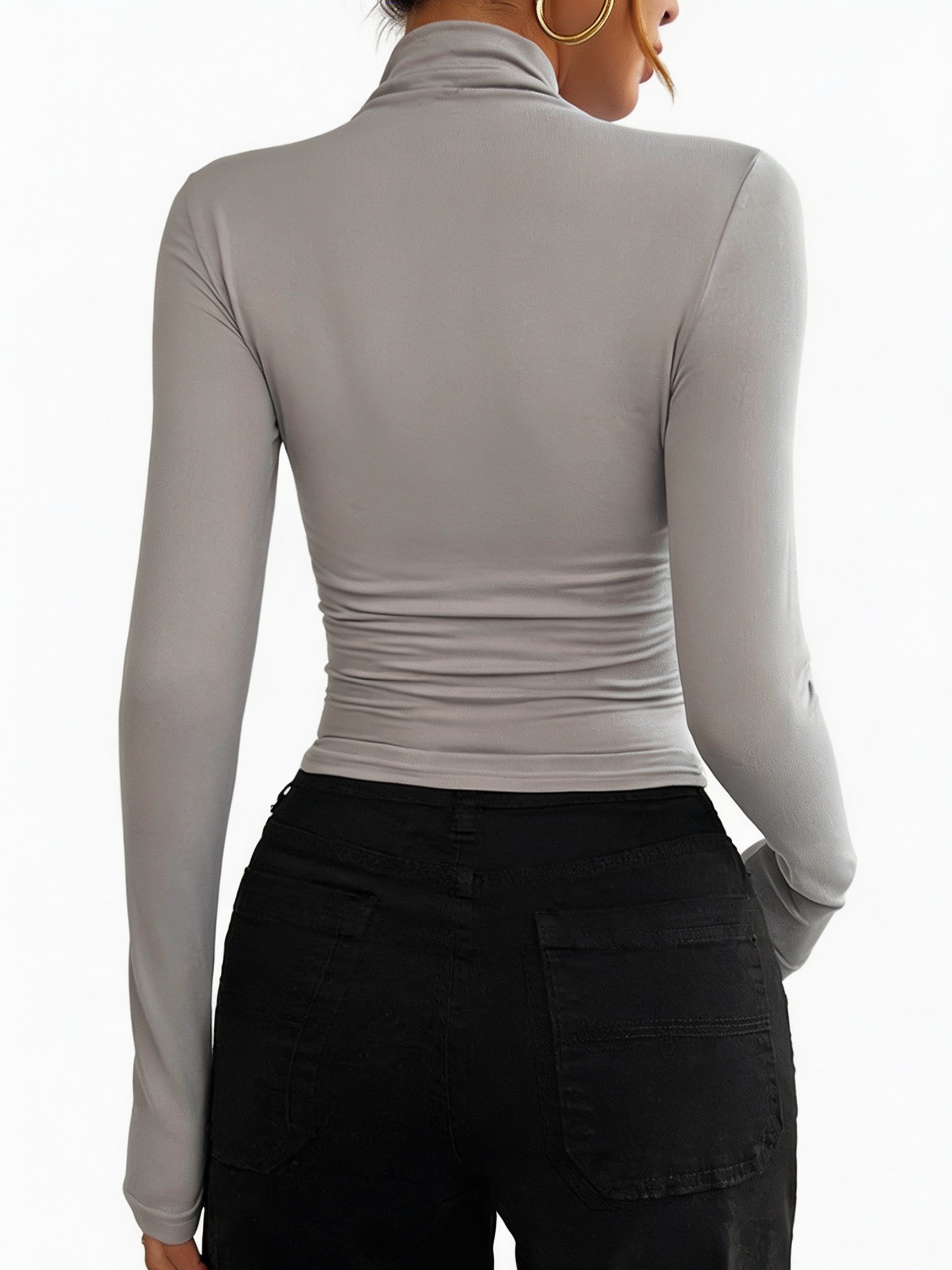 Grey Solid Top