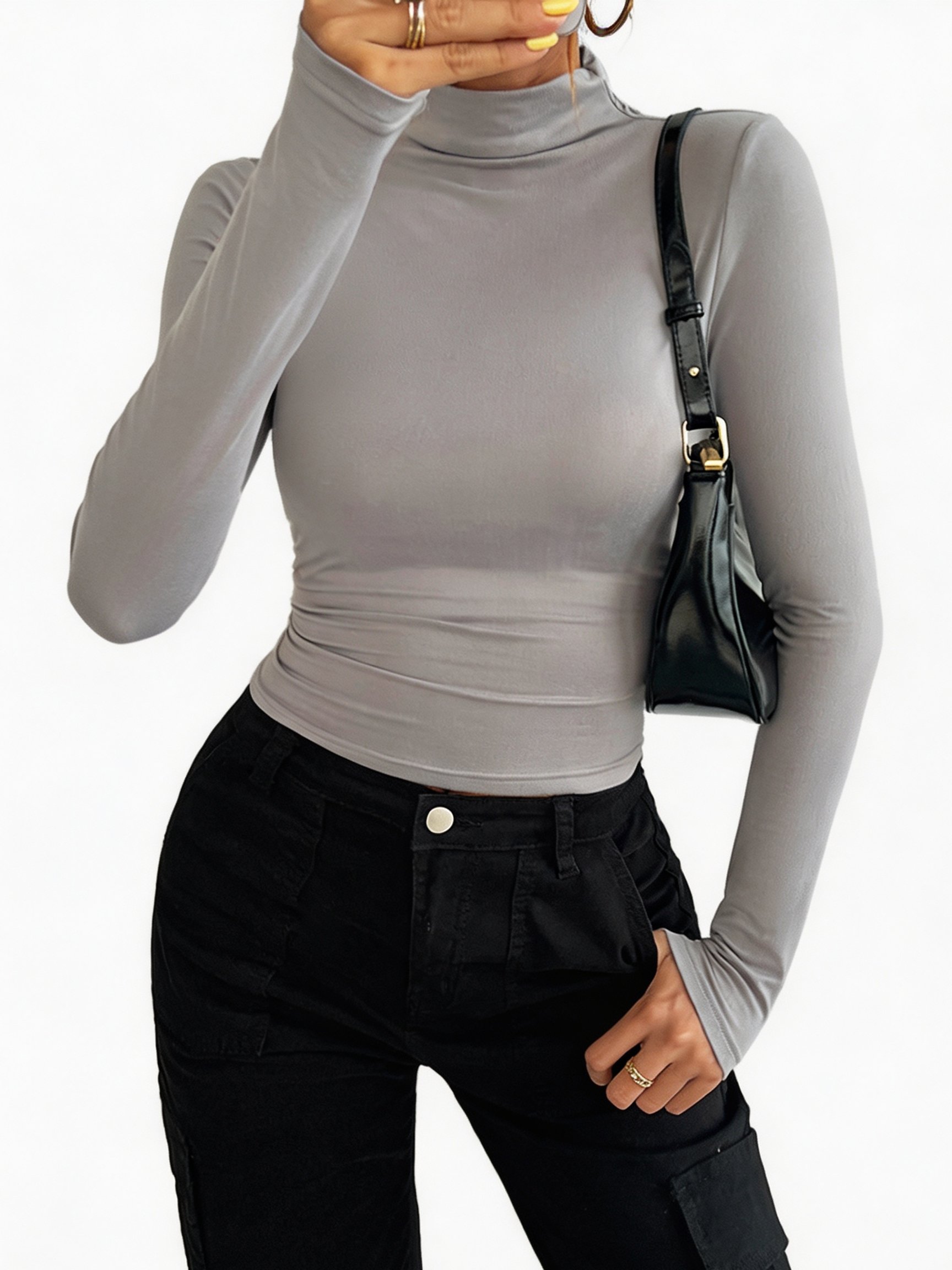 Grey Solid Top