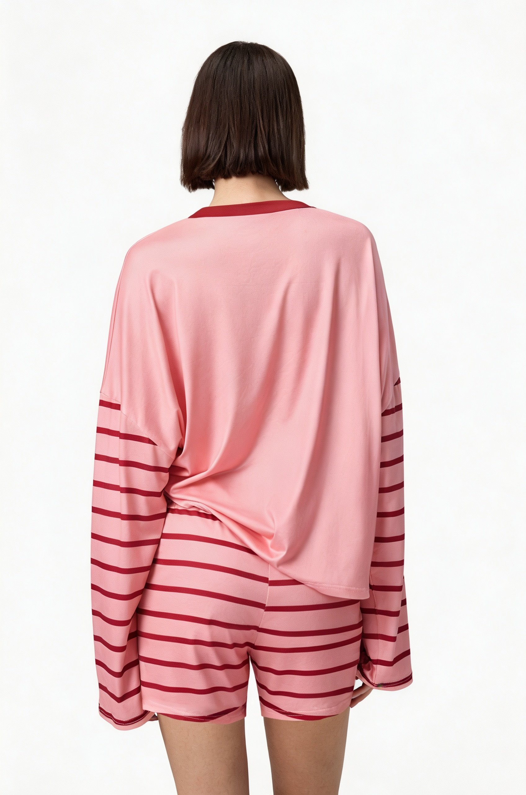 Multi Solid T-Shirt and Straight Pyjama Set