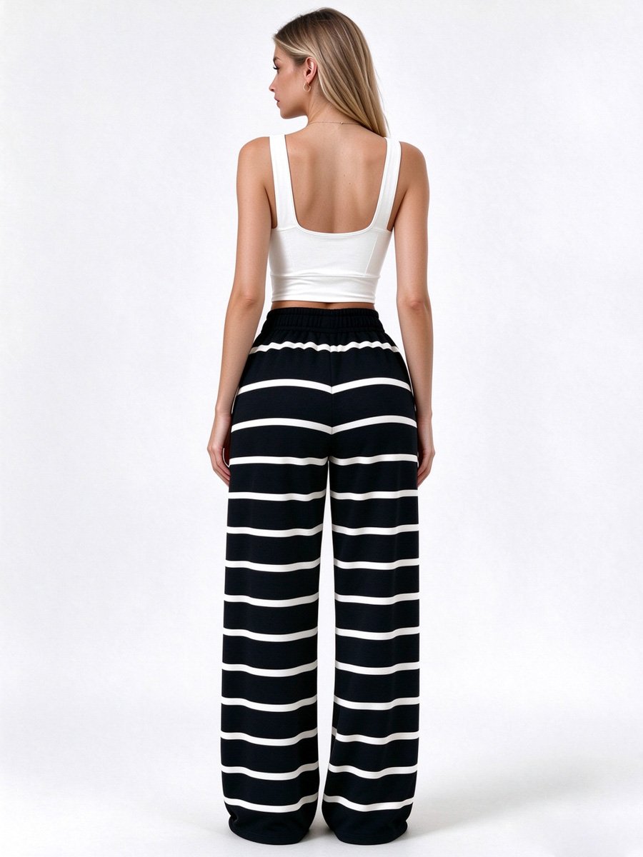 Striped Knitted Pajama Set