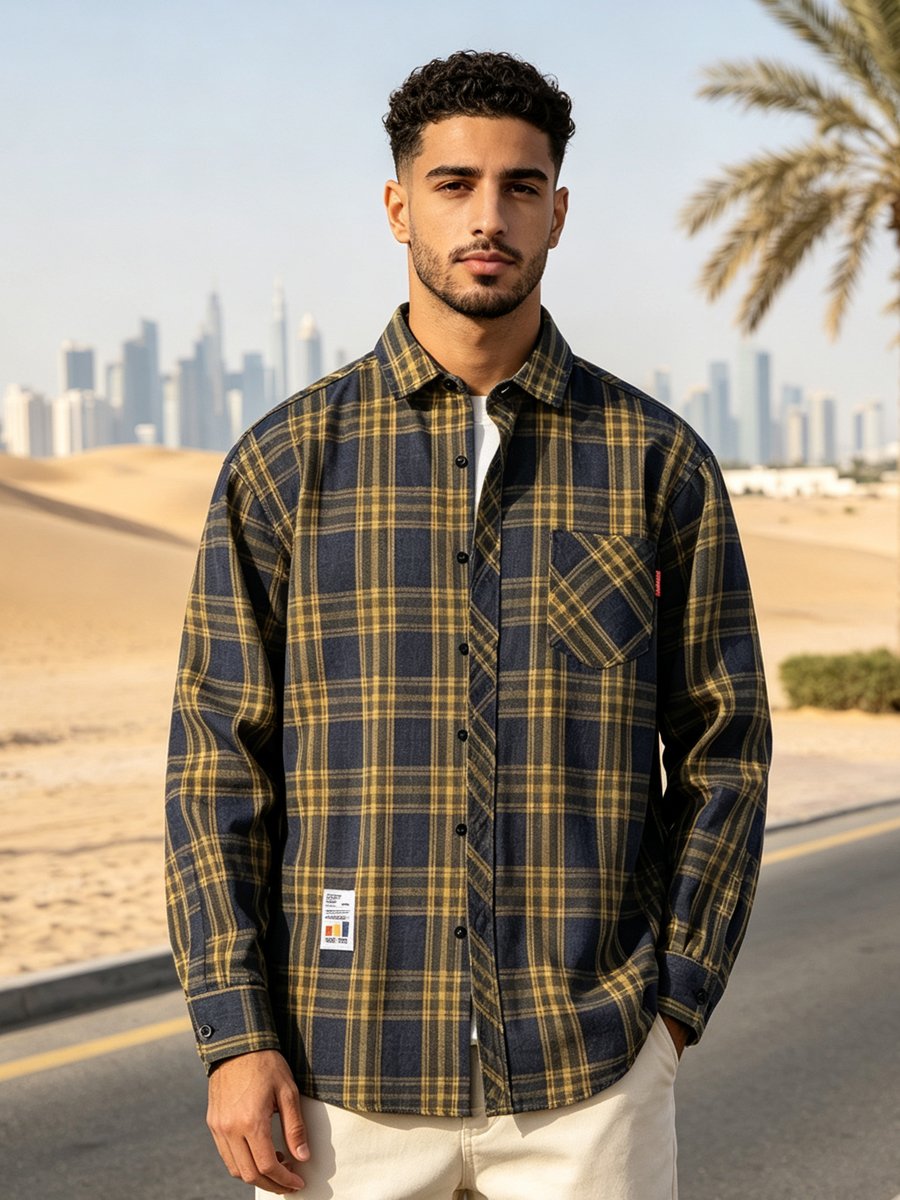 Blue Checked Regular Shirt