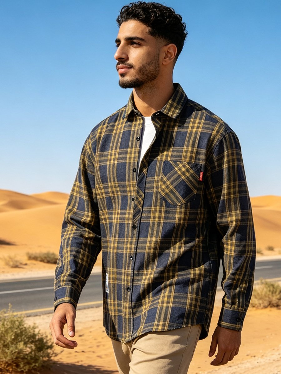 Blue Checked Regular Shirt