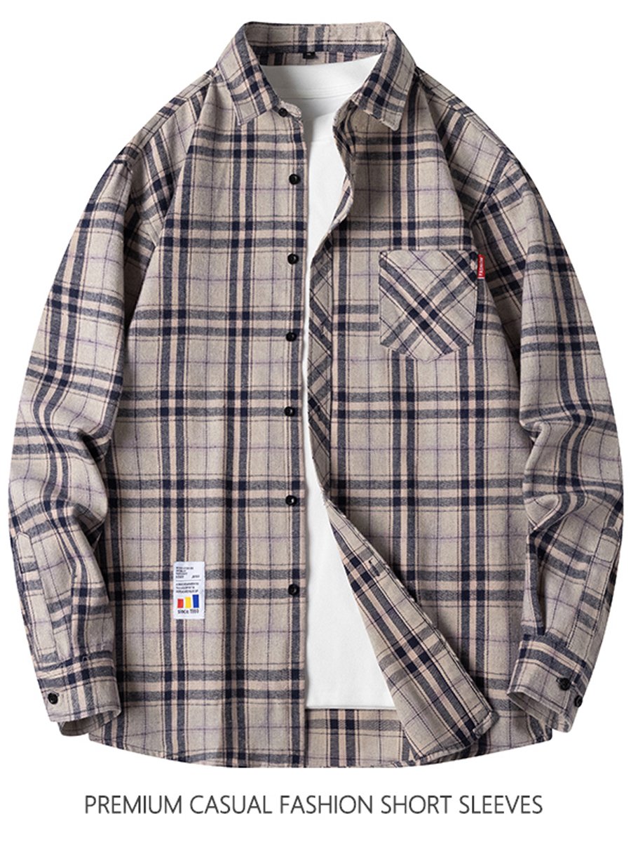 Grey Checked Regular Shirt