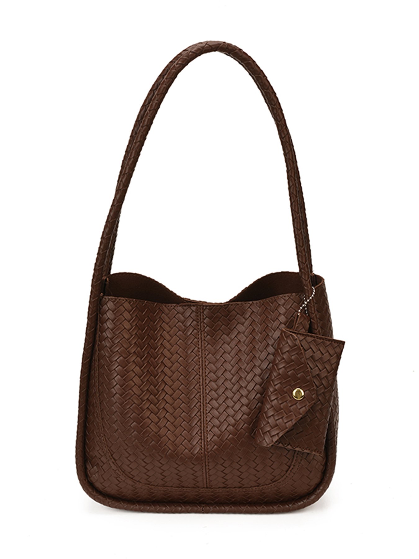 Brown Texture Shoulder Bag 