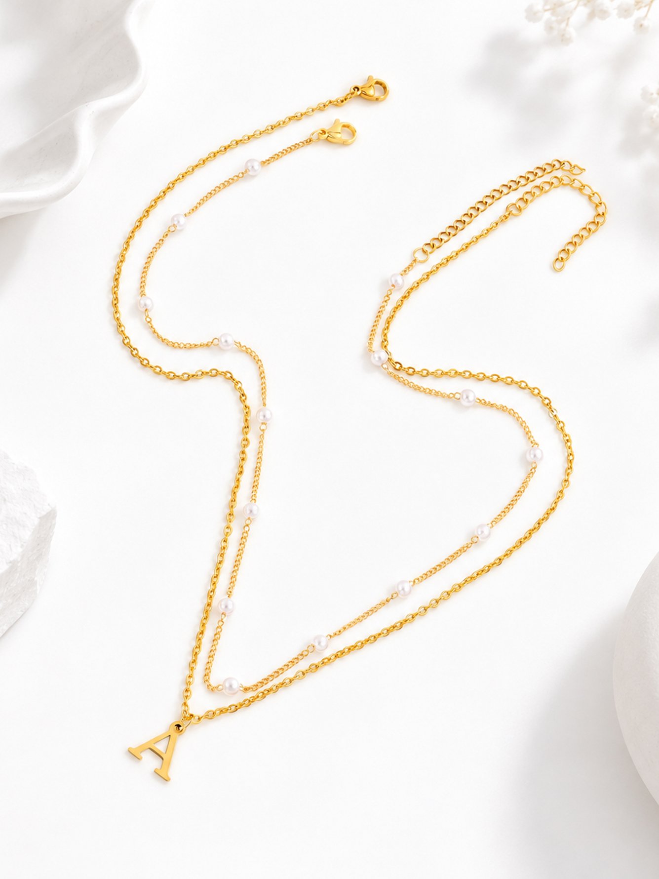 Gold Solid Pendant Necklace