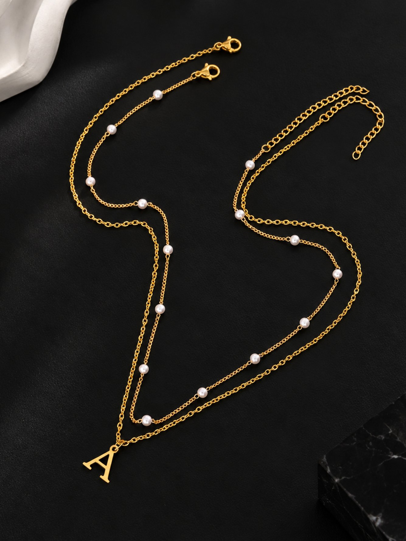 Gold Solid Pendant Necklace