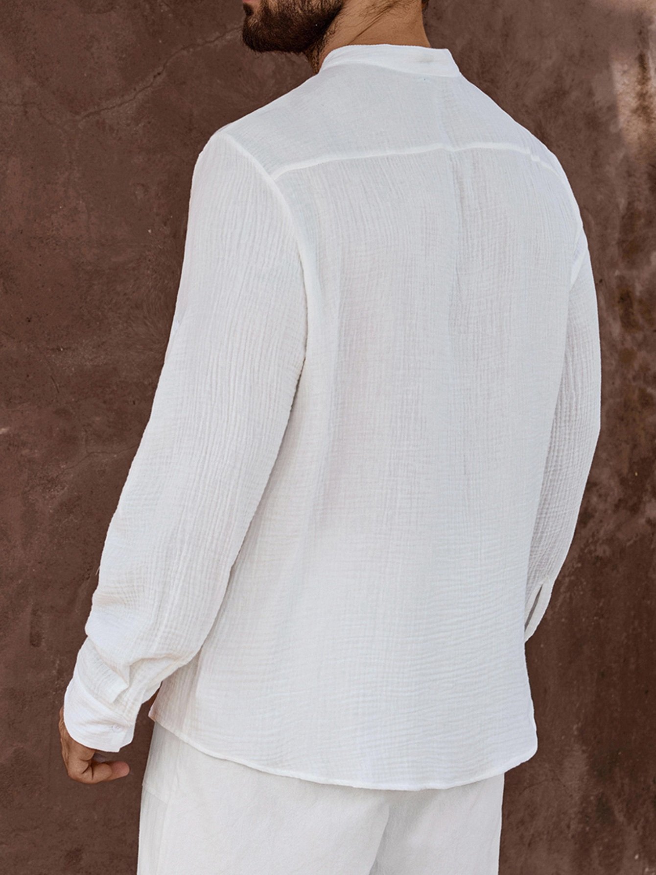 White Solid Regular Shirt
