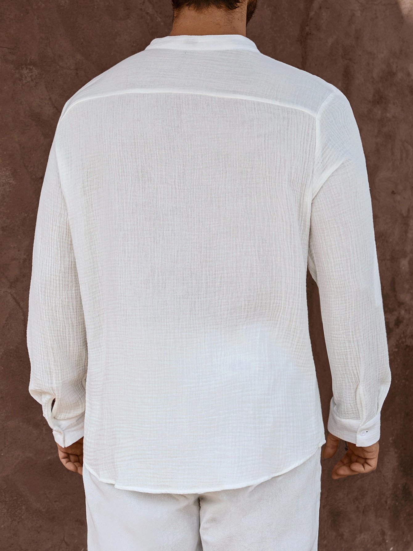 White Solid Regular Shirt