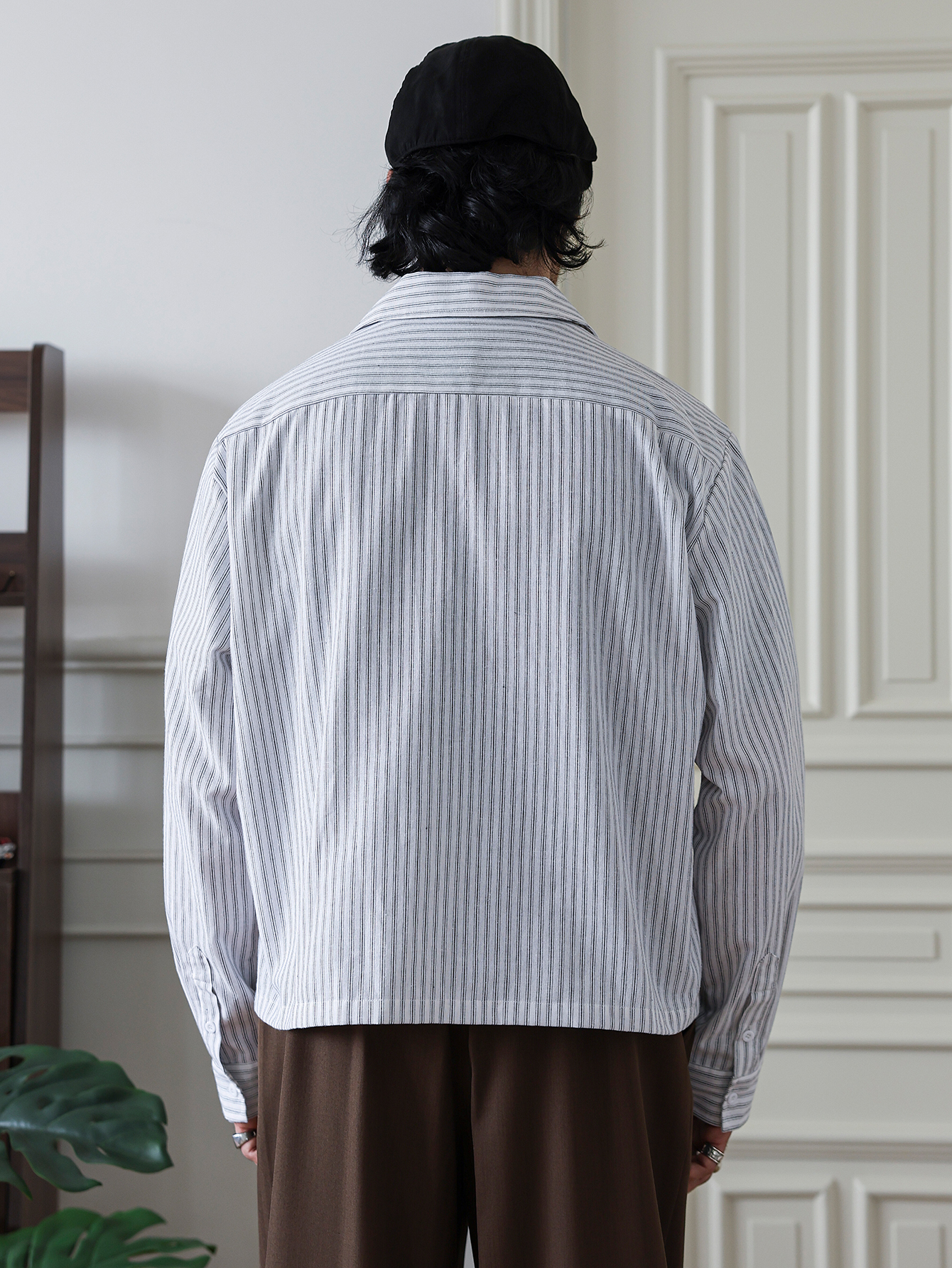 White Striped Long Sleeves Regular Shirt