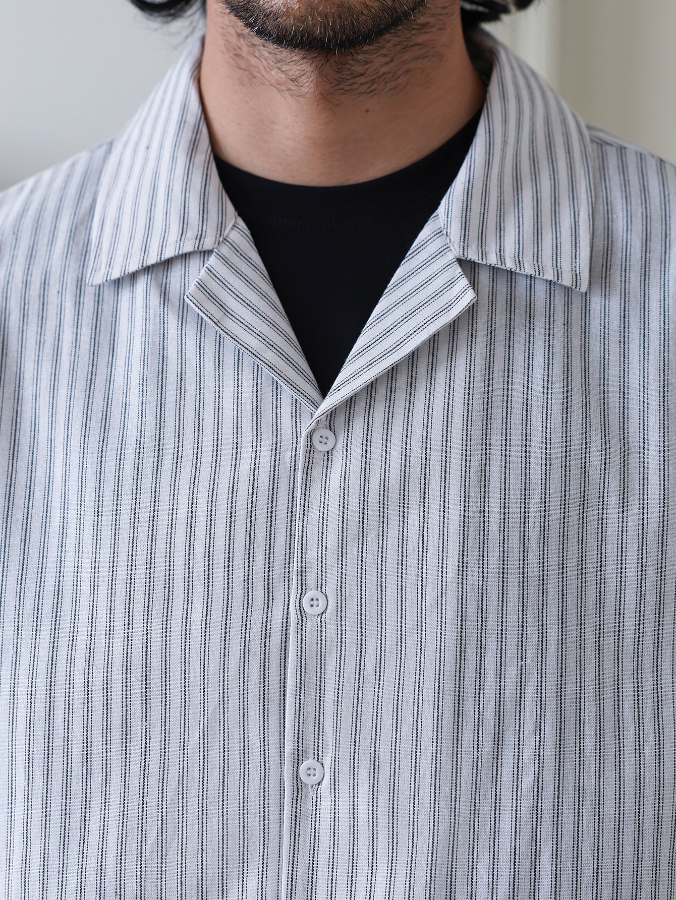 White Striped Long Sleeves Regular Shirt