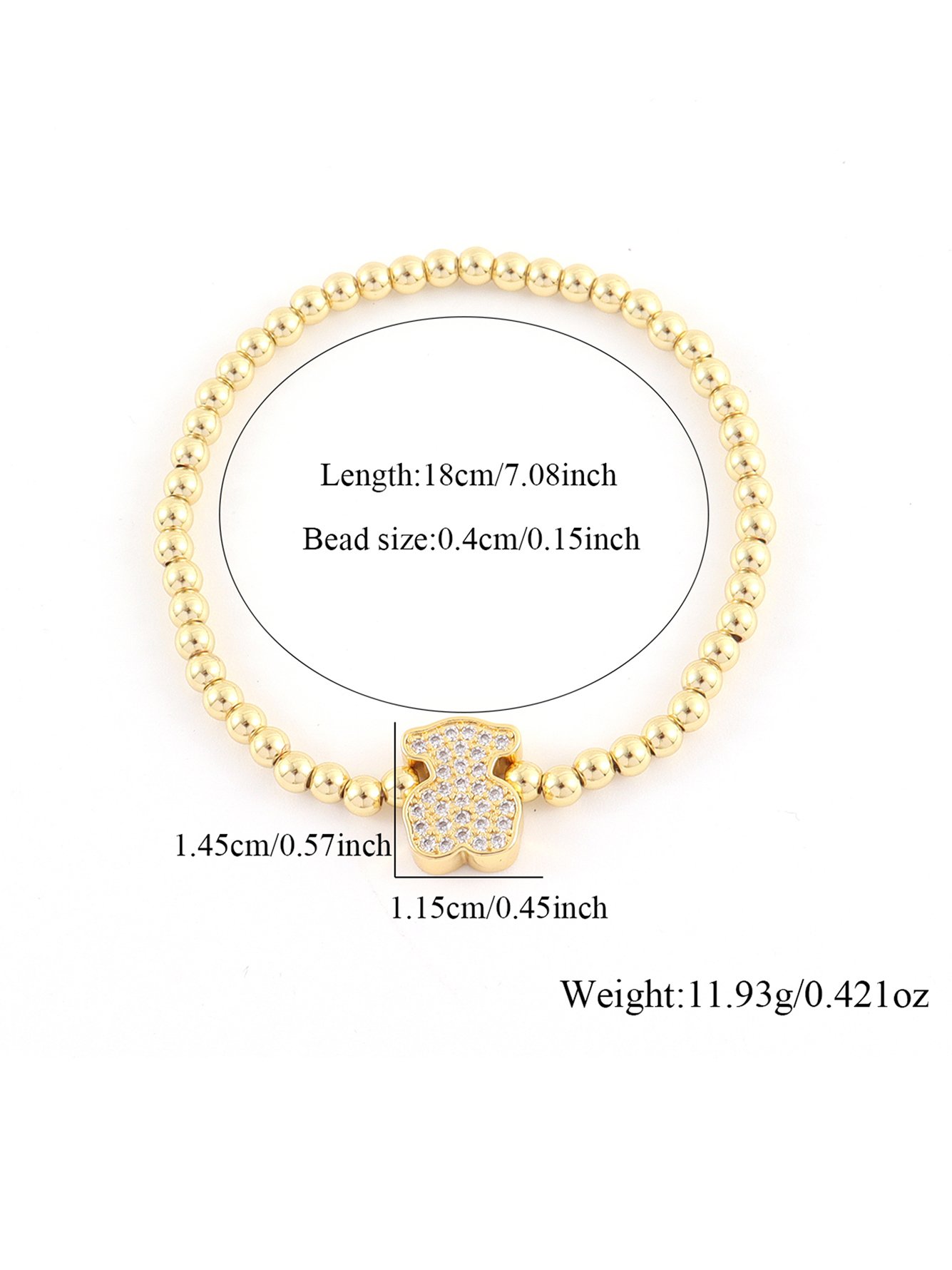 Gold Solid Bangle-Style Bracelet