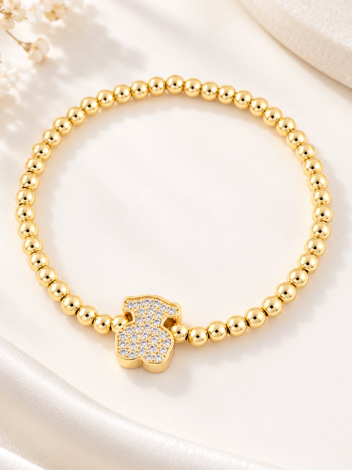 Gold Solid Bangle-Style Bracelet