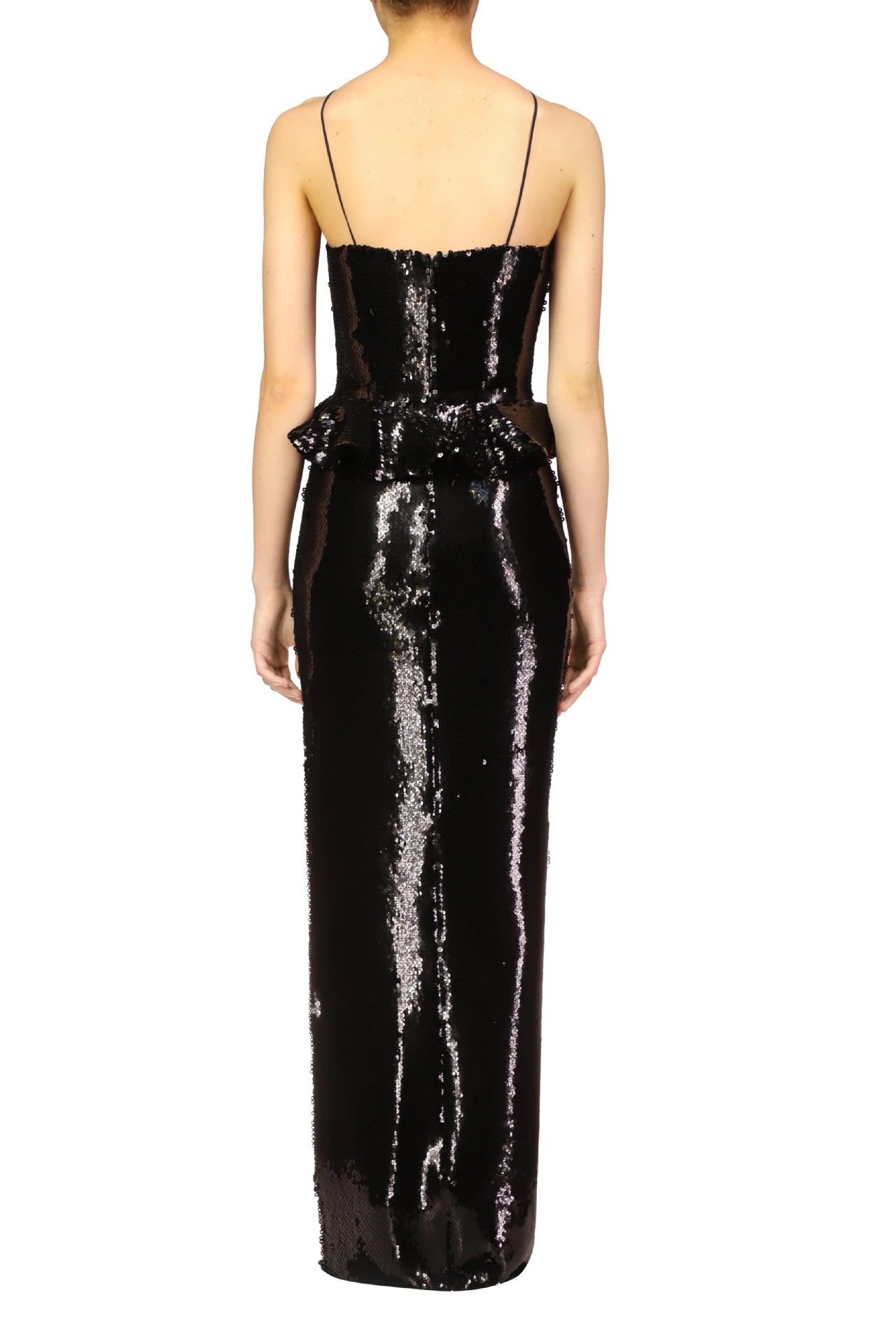 Black Sequin A-Line Sleeveless Dress