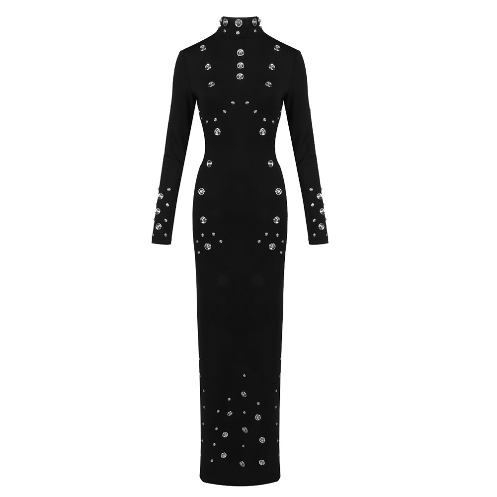 Black A-Line Gown