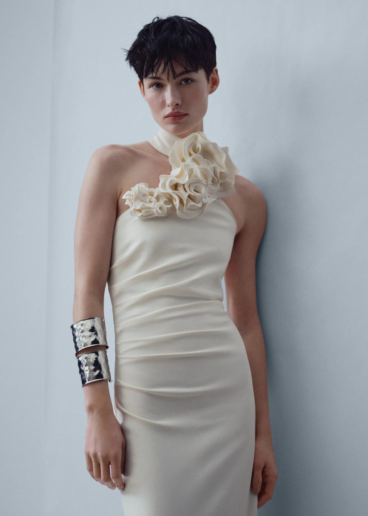 White Sleeveless A-Line Maxi Dress