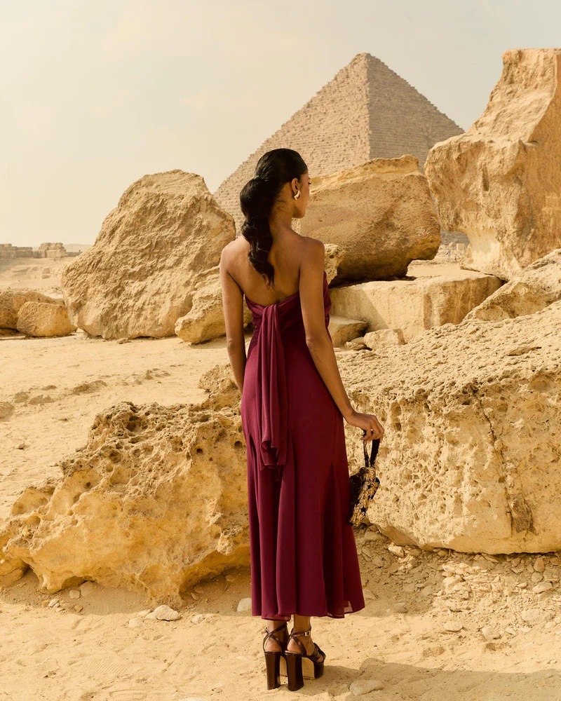Burgundy Sleeveless A-Line Maxi Dress