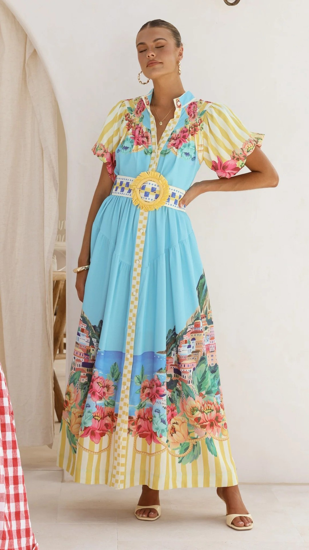 Yellow Maxi A-Line Dress