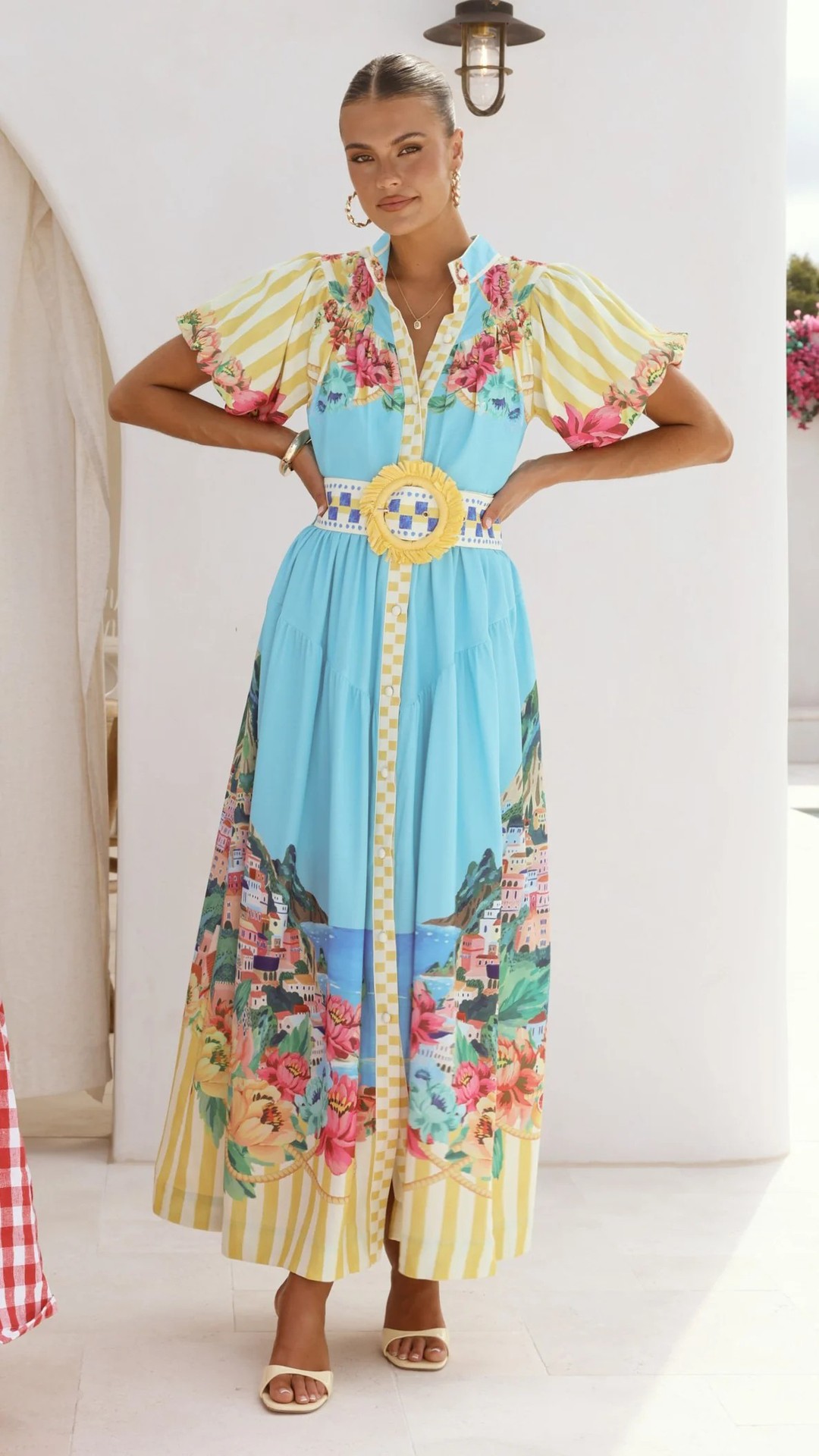Yellow Maxi A-Line Dress