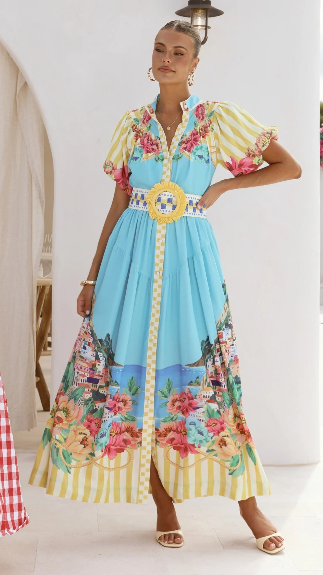 Yellow Maxi A-Line Dress