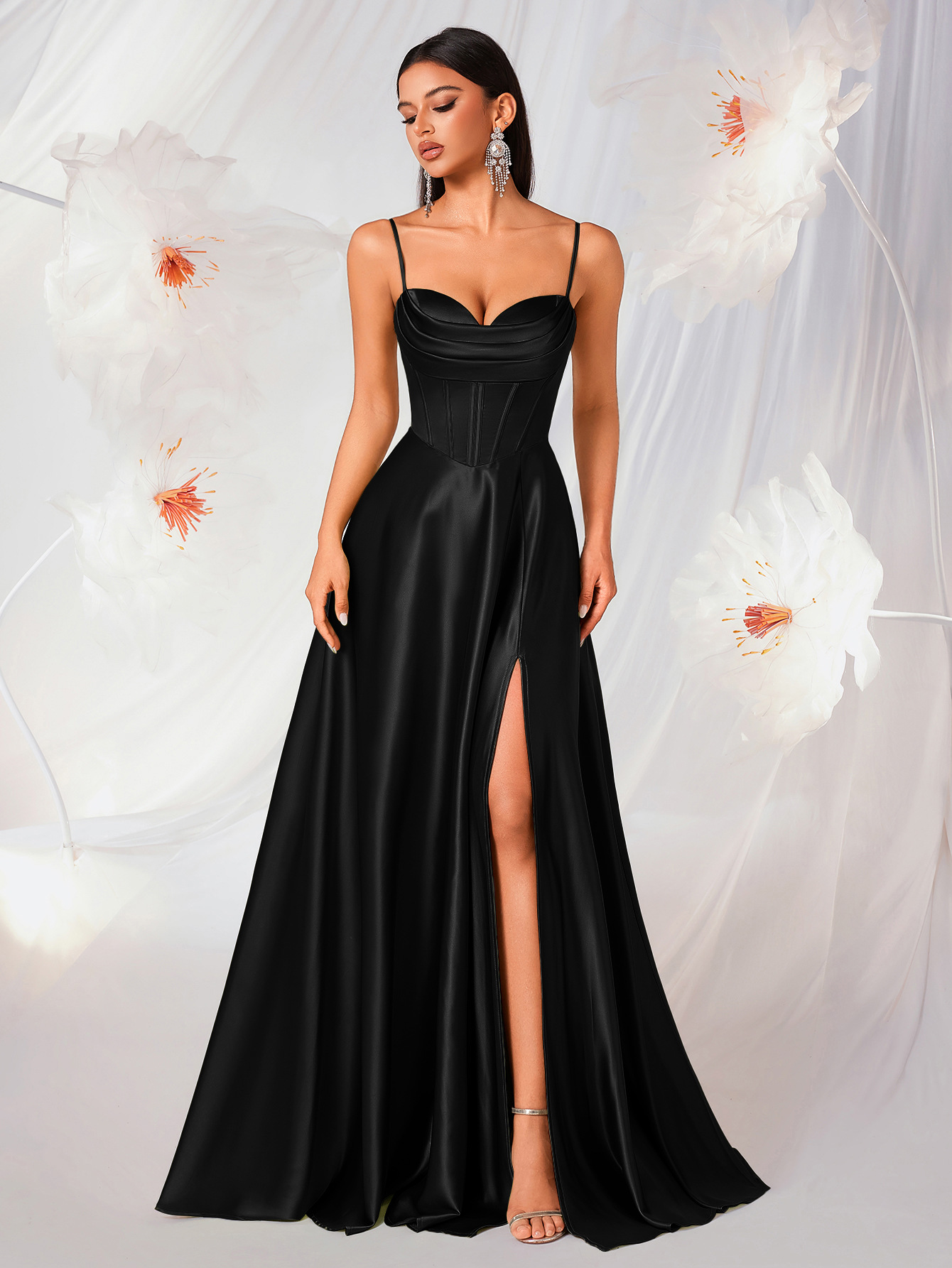 Black A-Line Sleeveless Dress