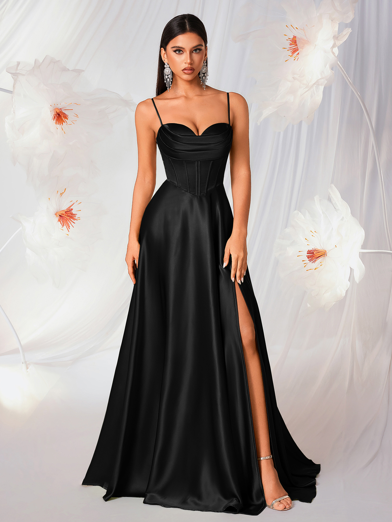 Black A-Line Sleeveless Dress