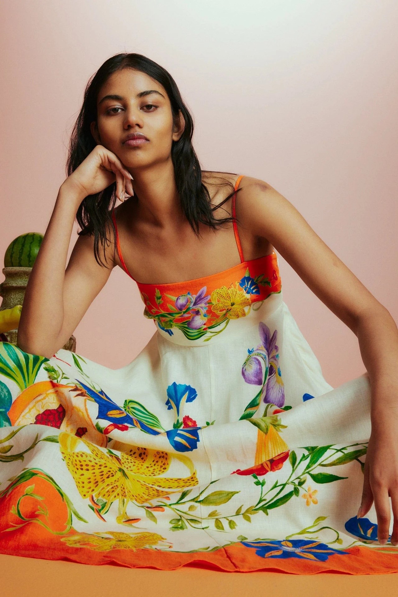 Floral A-Line Sleeveless Dress