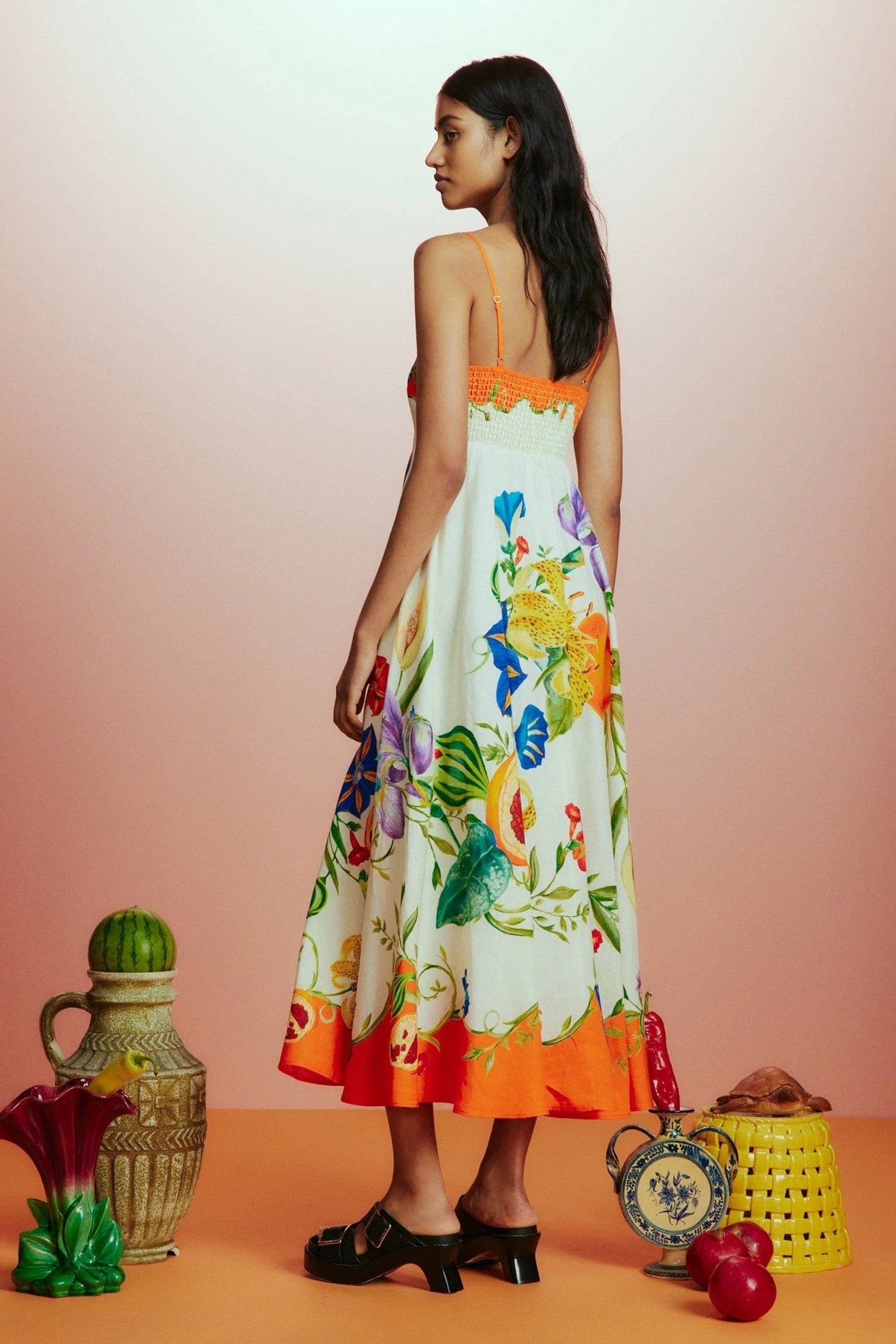 Floral A-Line Sleeveless Dress
