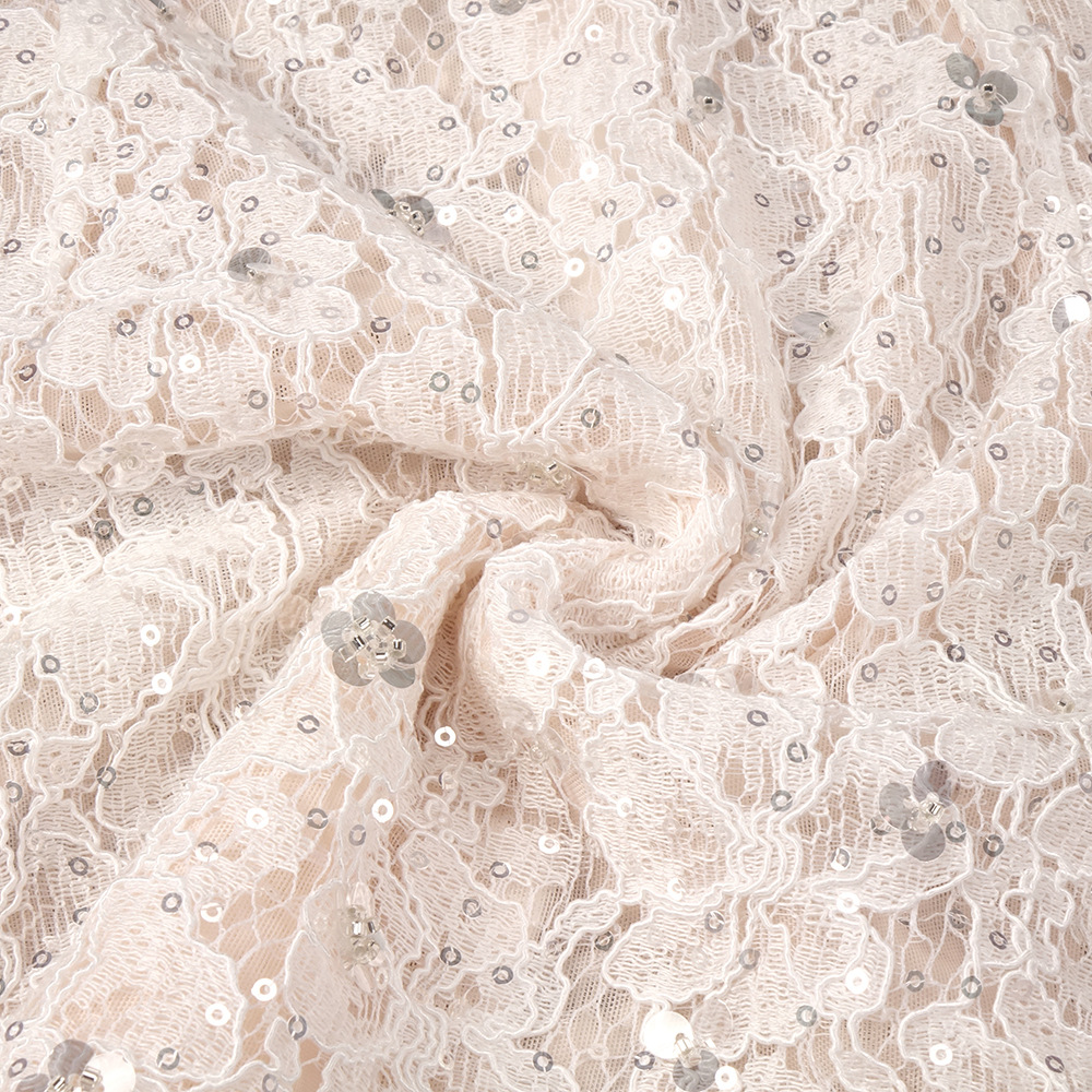 White A-Line Dress with Lace Detail