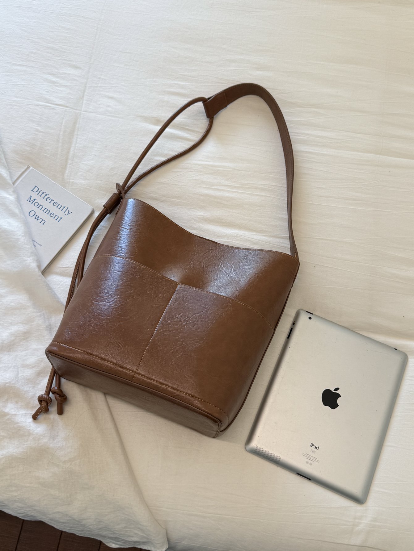 Brown Solid Shoulder Bag