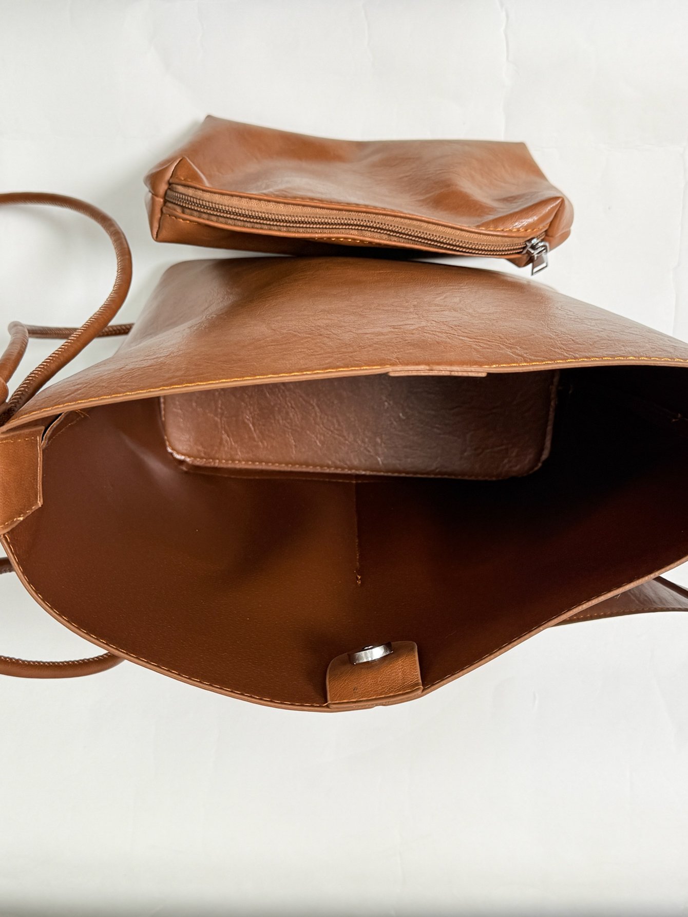 Brown Solid Shoulder Bag