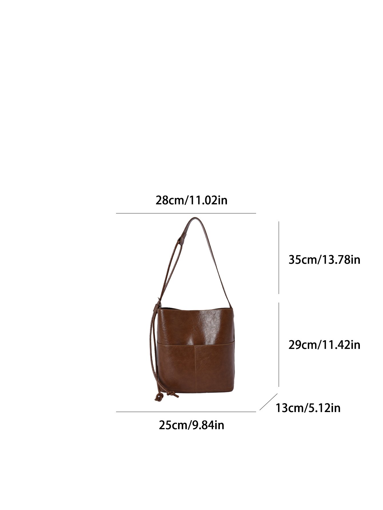 Brown Solid Shoulder Bag
