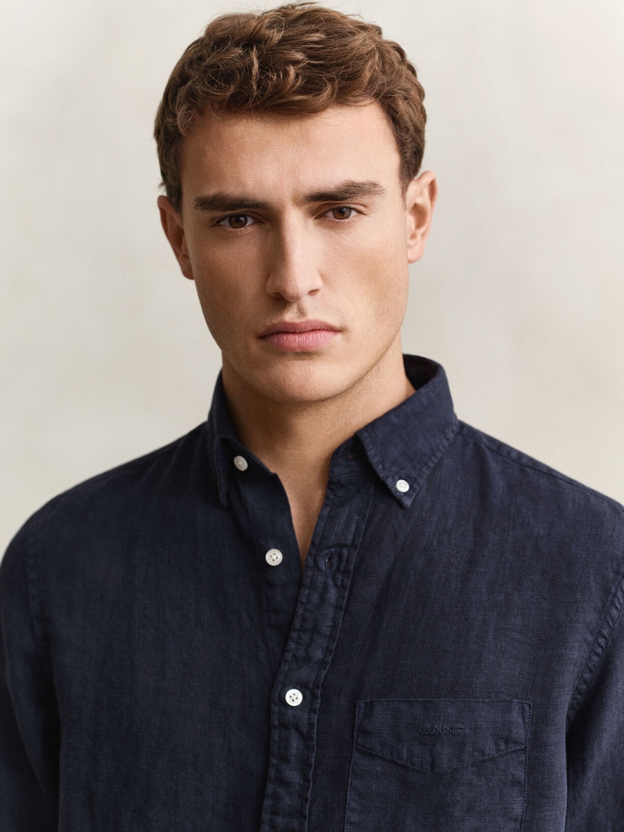 Men Regular Fit Linen Shirt