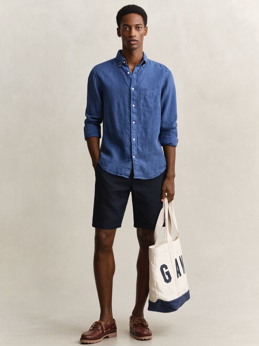 Men Regular Fit Linen Shirt