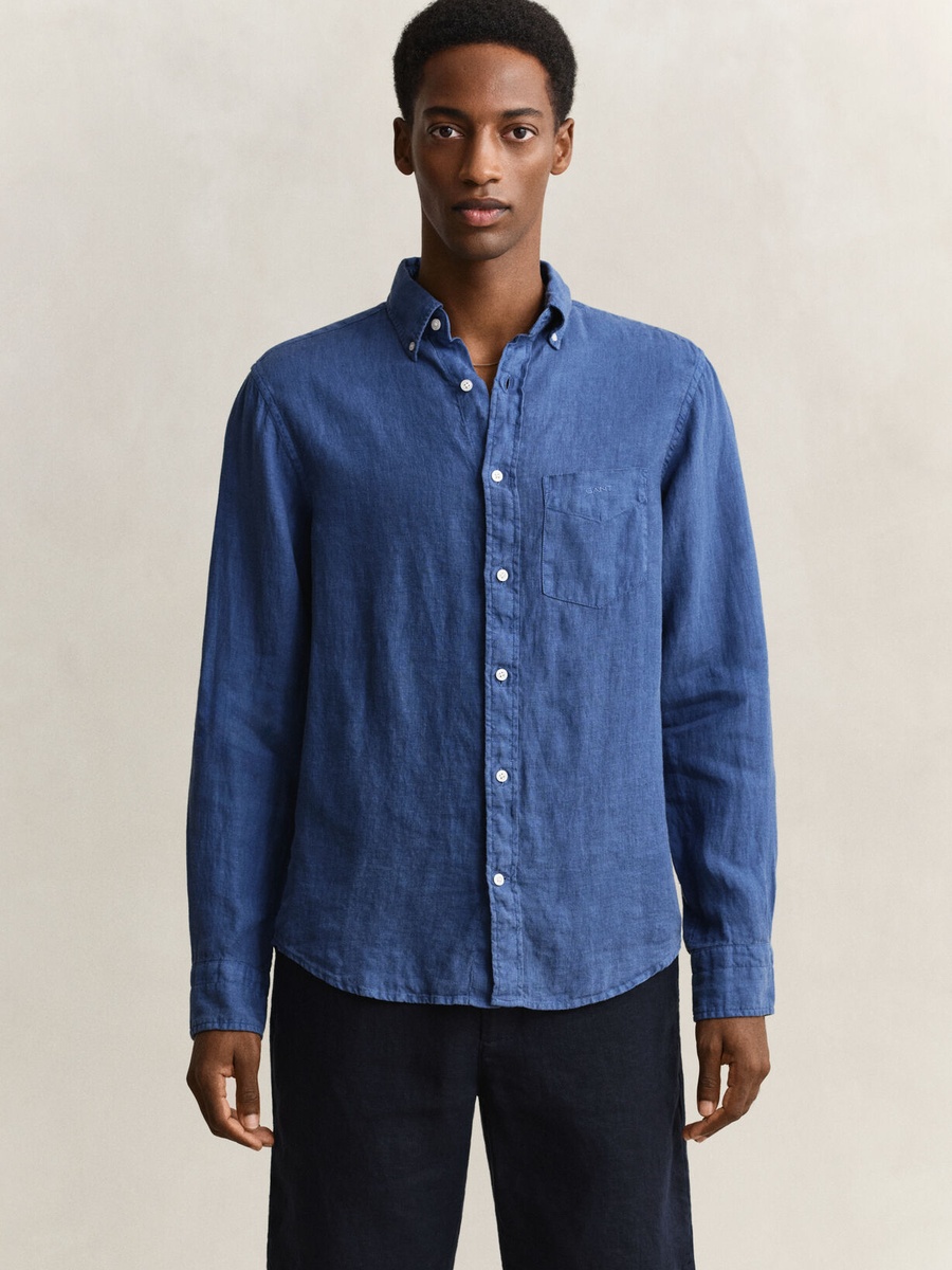 Men Regular Fit Linen Shirt