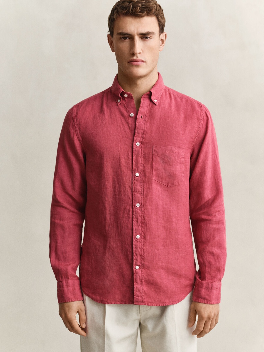 Men Regular Fit Linen Shirt