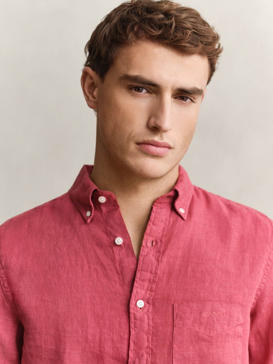 Men Regular Fit Linen Shirt