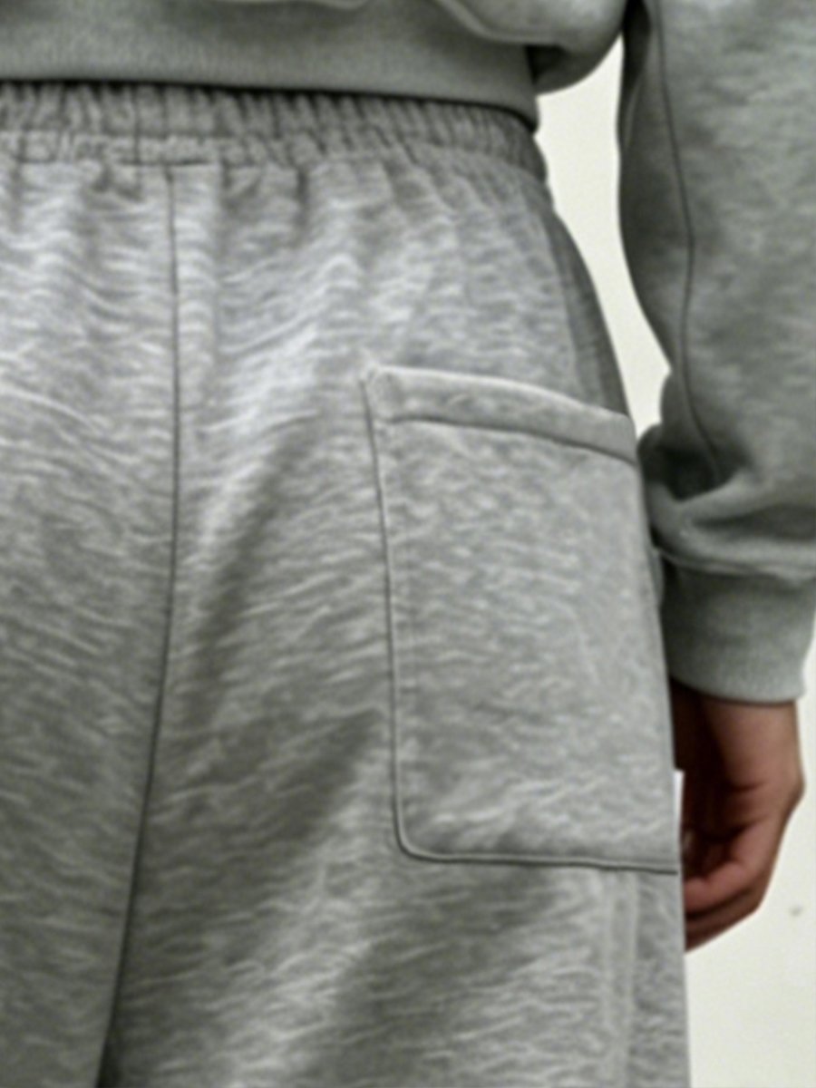 Grey Solid Relaxed Pants