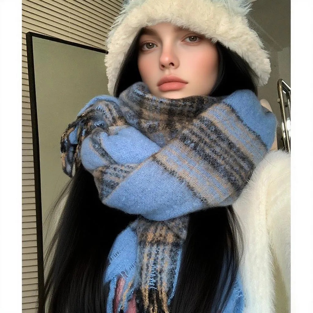 Multi Checked Scarf