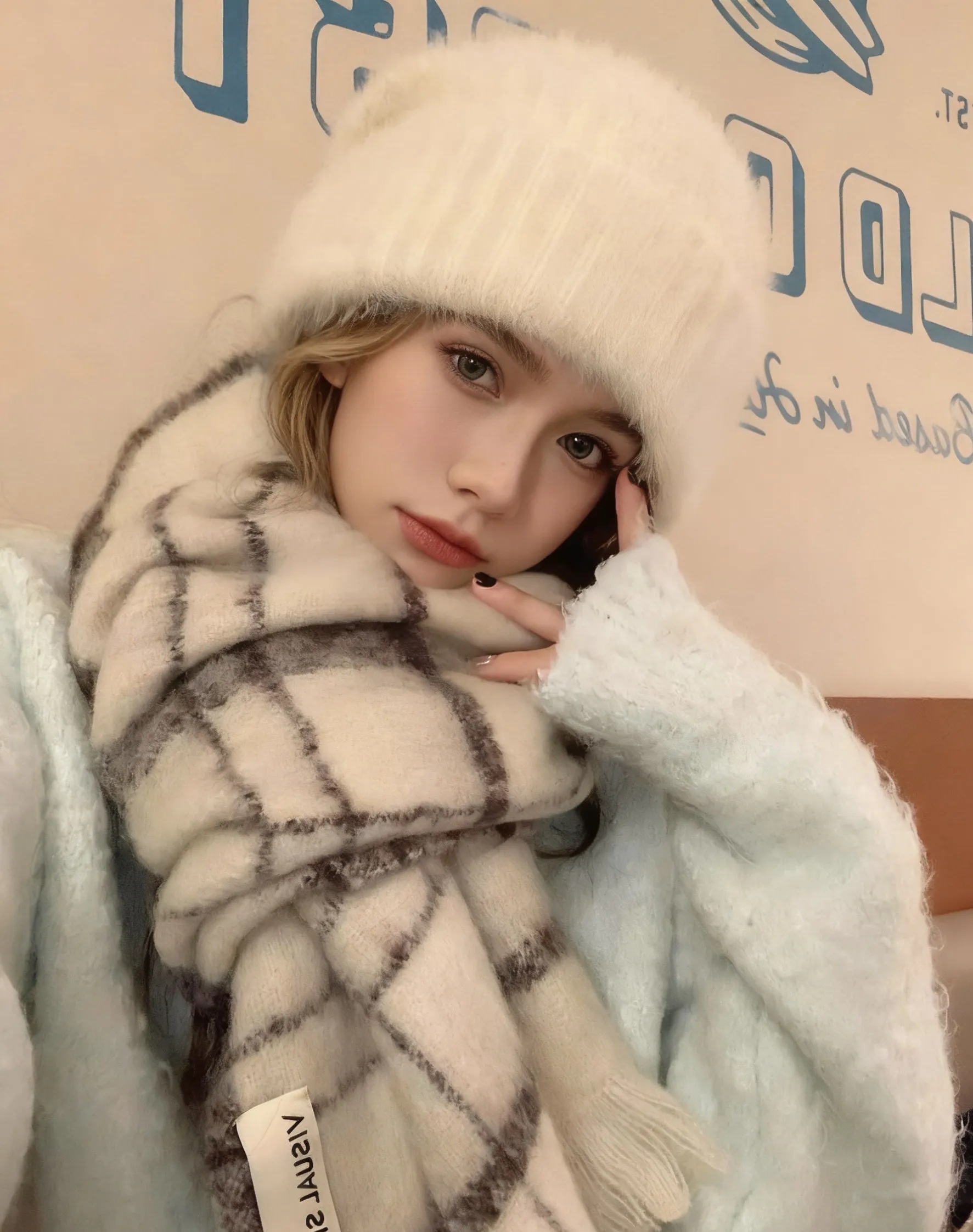 Multi Checked Scarf