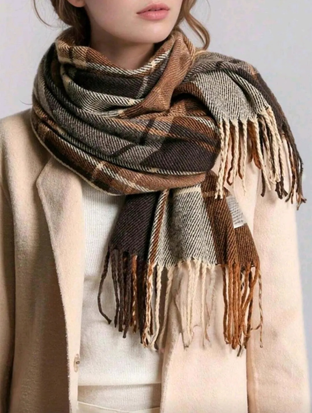 Multi Checked Scarf