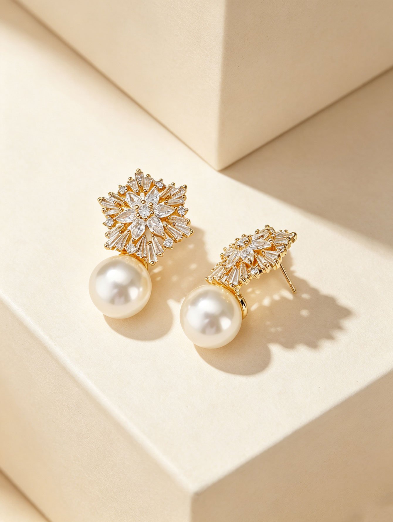 Gold Plain Earrings