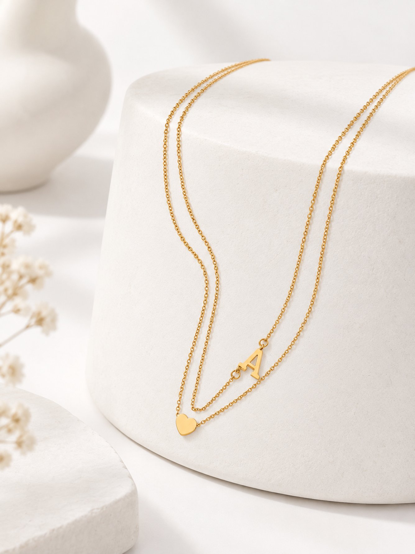 Gold Solid Delicate Necklace