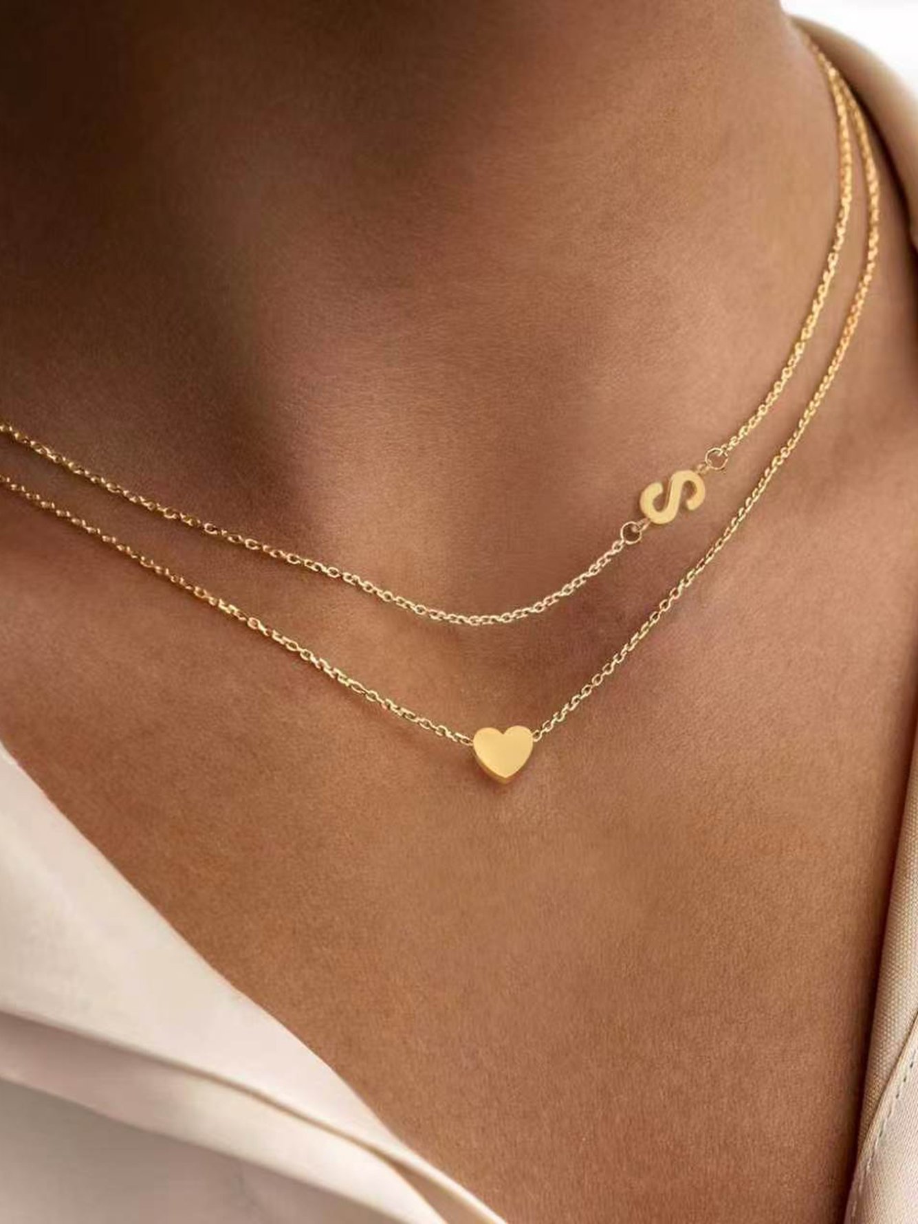 Gold Solid Delicate Necklace