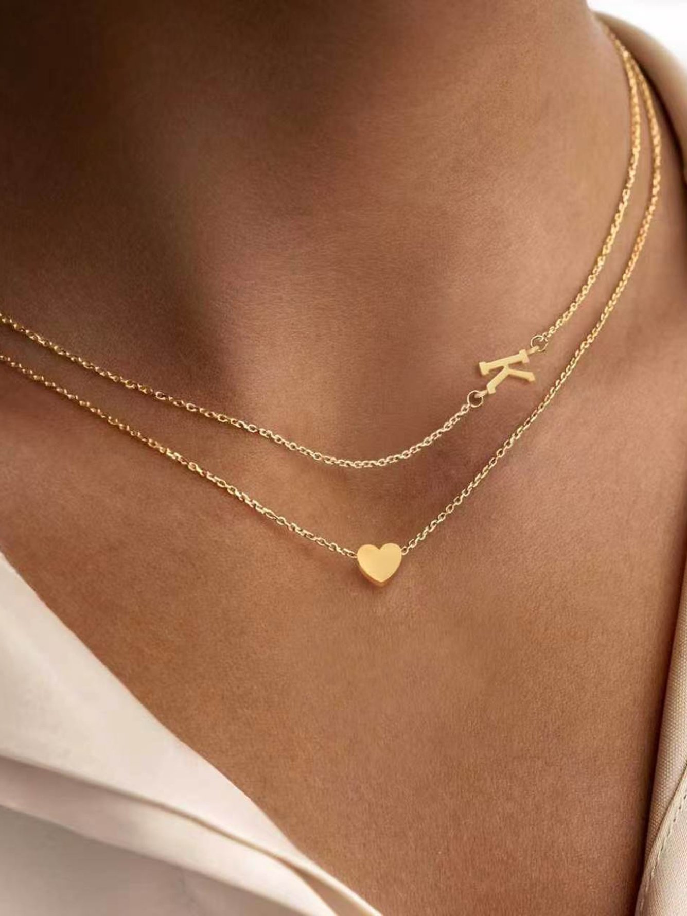 Gold Solid Delicate Necklace