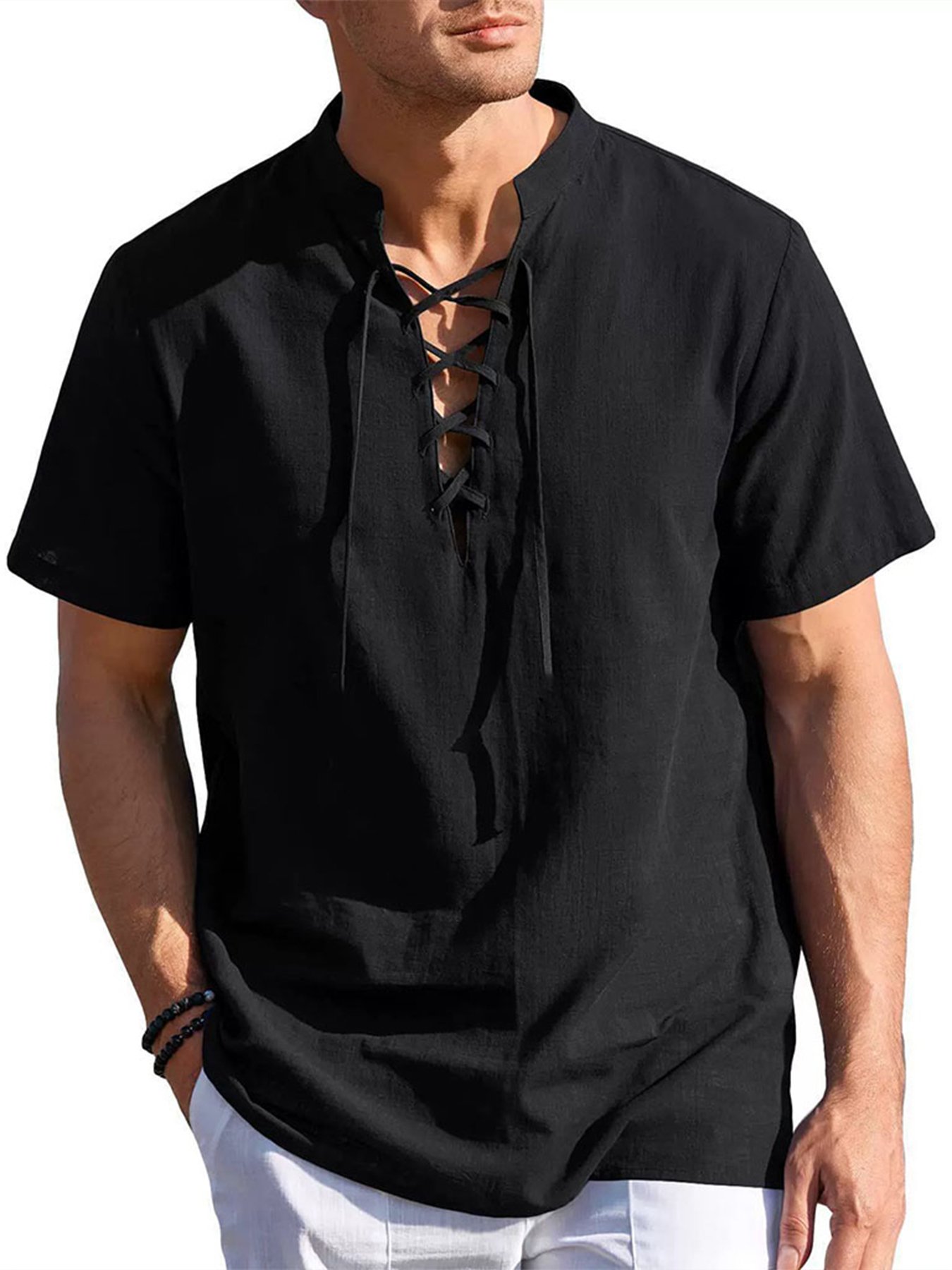 Black Solid Regular Shirt