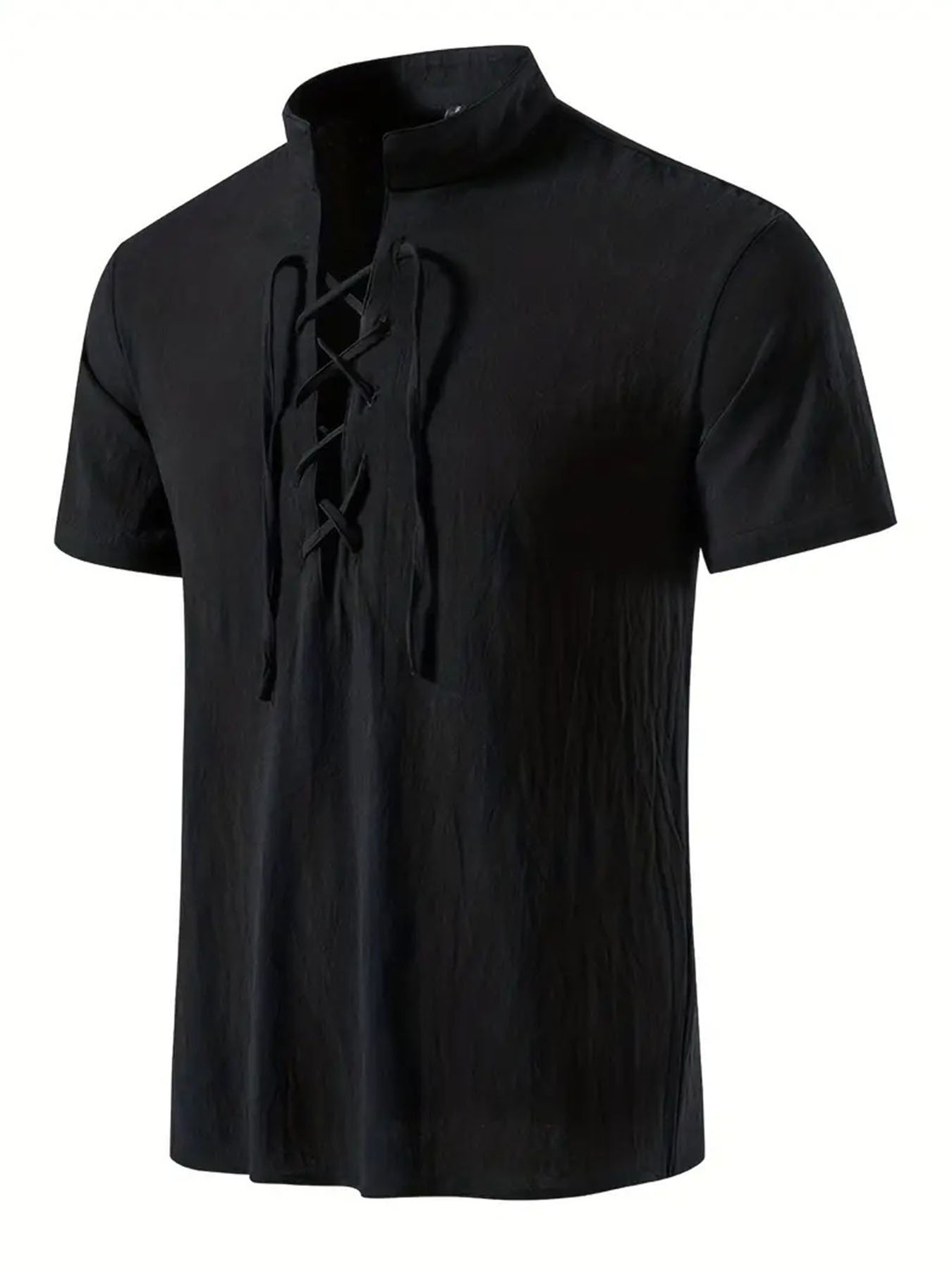 Black Solid Regular Shirt