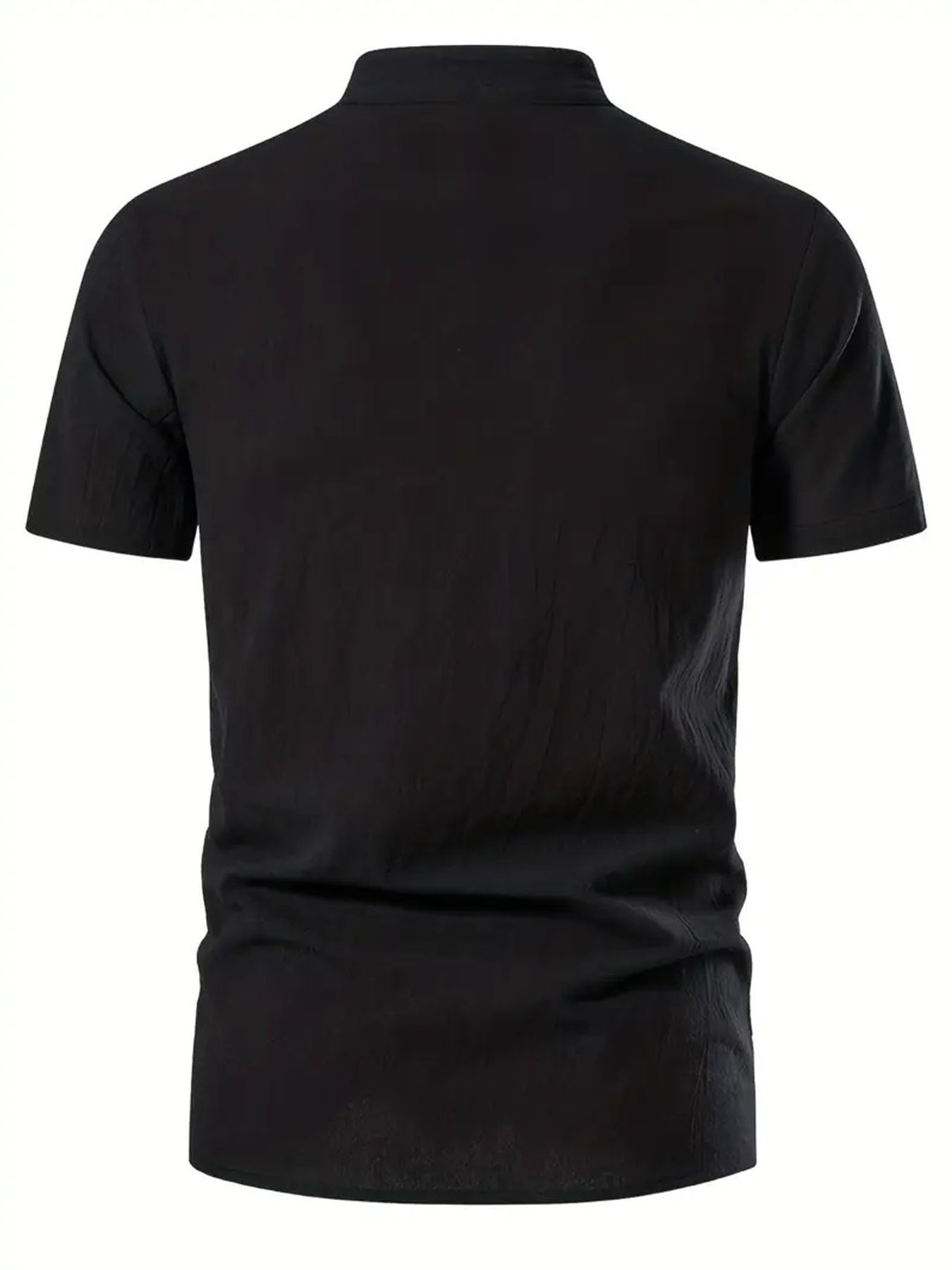 Black Solid Regular Shirt