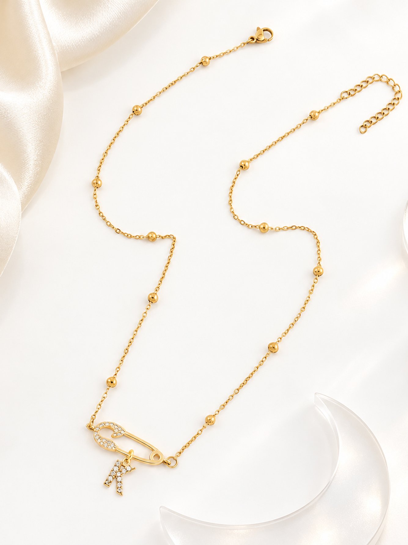 Gold Solid Delicate Necklace