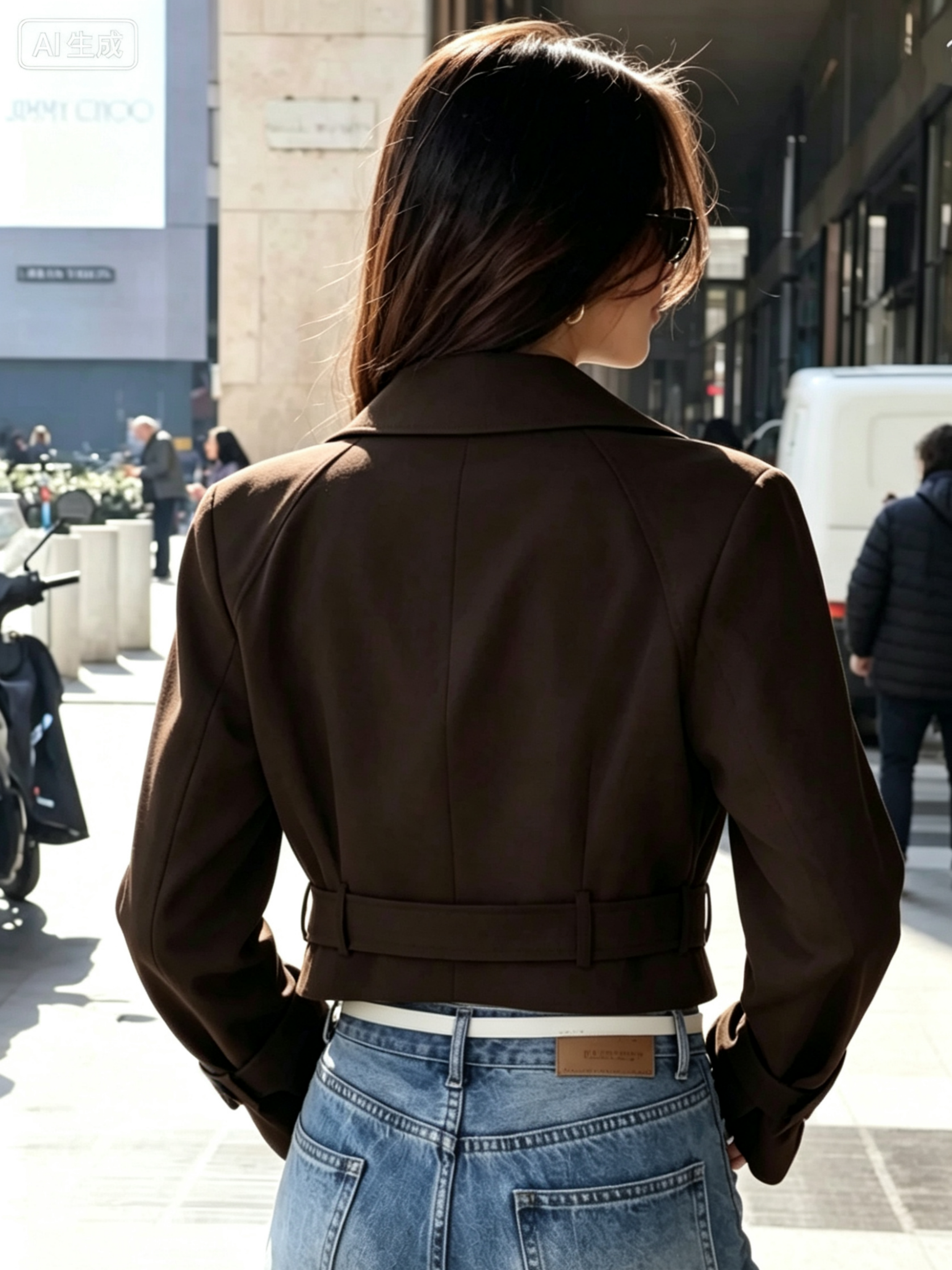Brown Solid Slim Fit Trench Coat